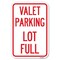 Signmission Valet Parking Lot Full Heavy-Gauge Aluminum Sign, 12" x 18", A-1218-22764 A-1218-22764 - alternate 1
